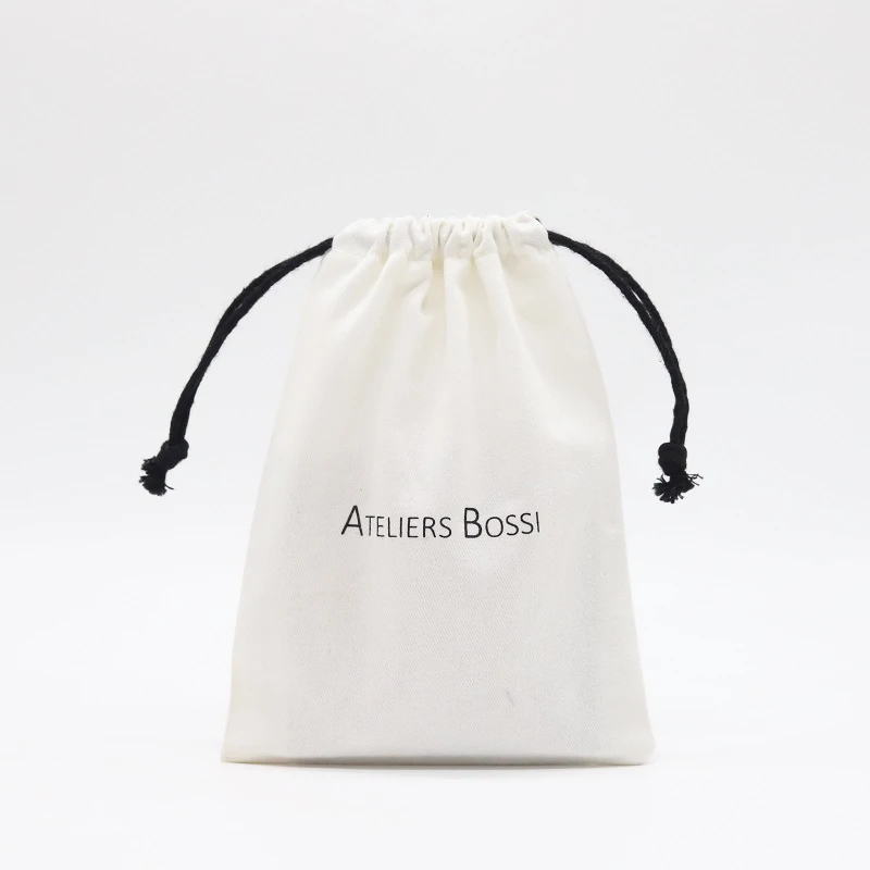 Eco-Friendly Small Cotton Twill Cosmetic Drawstring Bag Soft Flannel Cotton Soap Candle Dust Pouch Jewelry Gift Packaging Bag