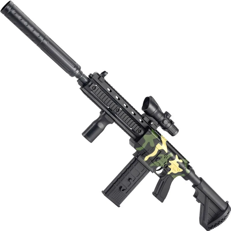 Game Gun For Kid Adult Toys Camouflage Simulation Semi Automatic Rifle Gun Toy M416 Model
