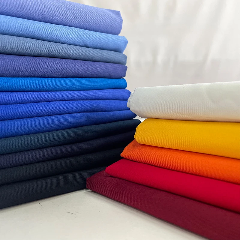 Multicolor clear texture 100 Cotton Wicking moisture and wicking sweat twill 130 * 70 150 gsm lightweight workwear dyed fabric