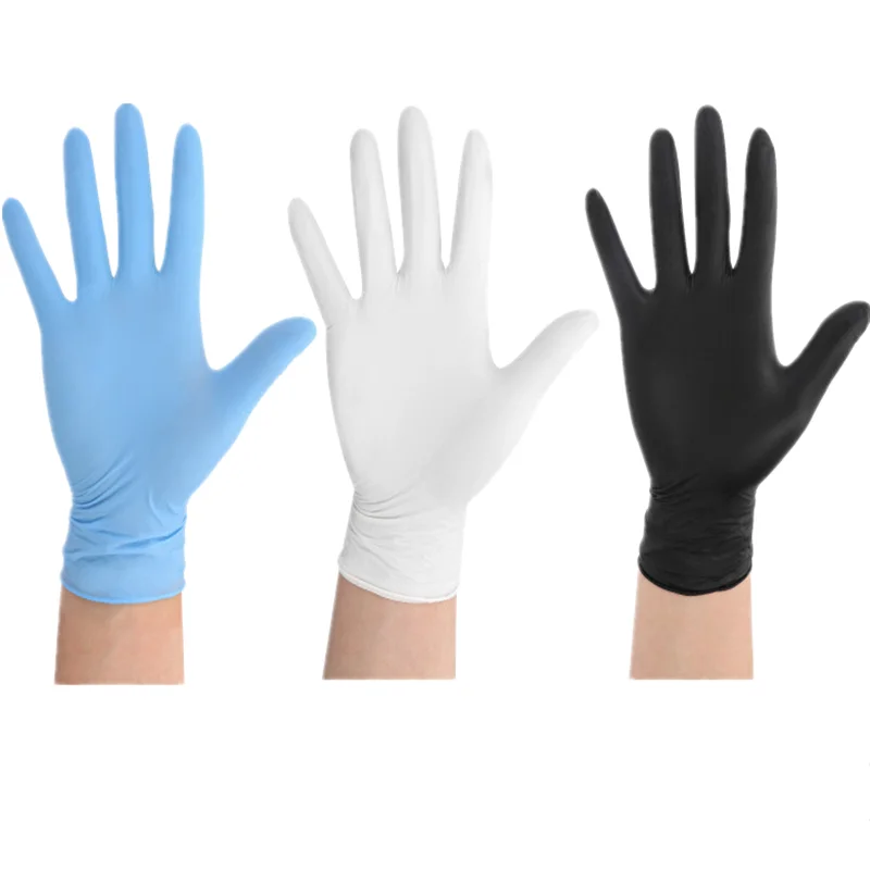 de guantes de nitrilo desechables negro azul blanco super calidad
