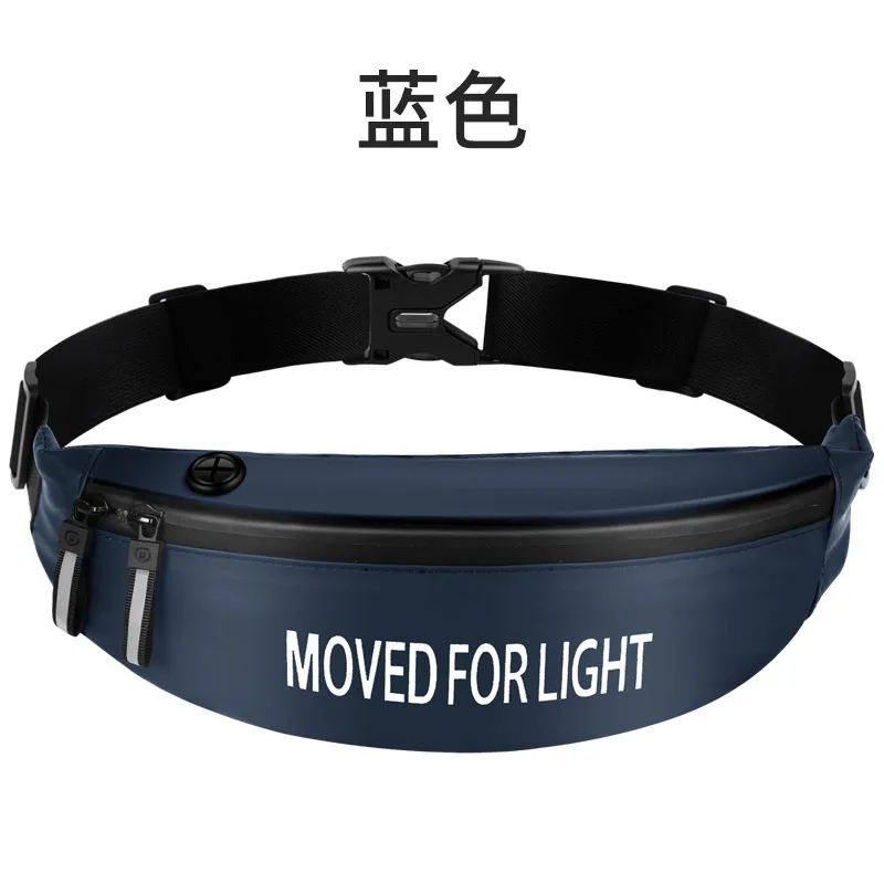 Chinese high quality leather Waterproof waist bag fanny pack zipper for Men Sports Chest Belt Bag