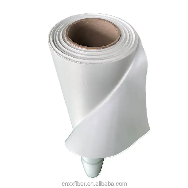 Customized white  0.08mm Thickness high temperature Ptfe Coated Fiber Glass Fabric And Cloth
