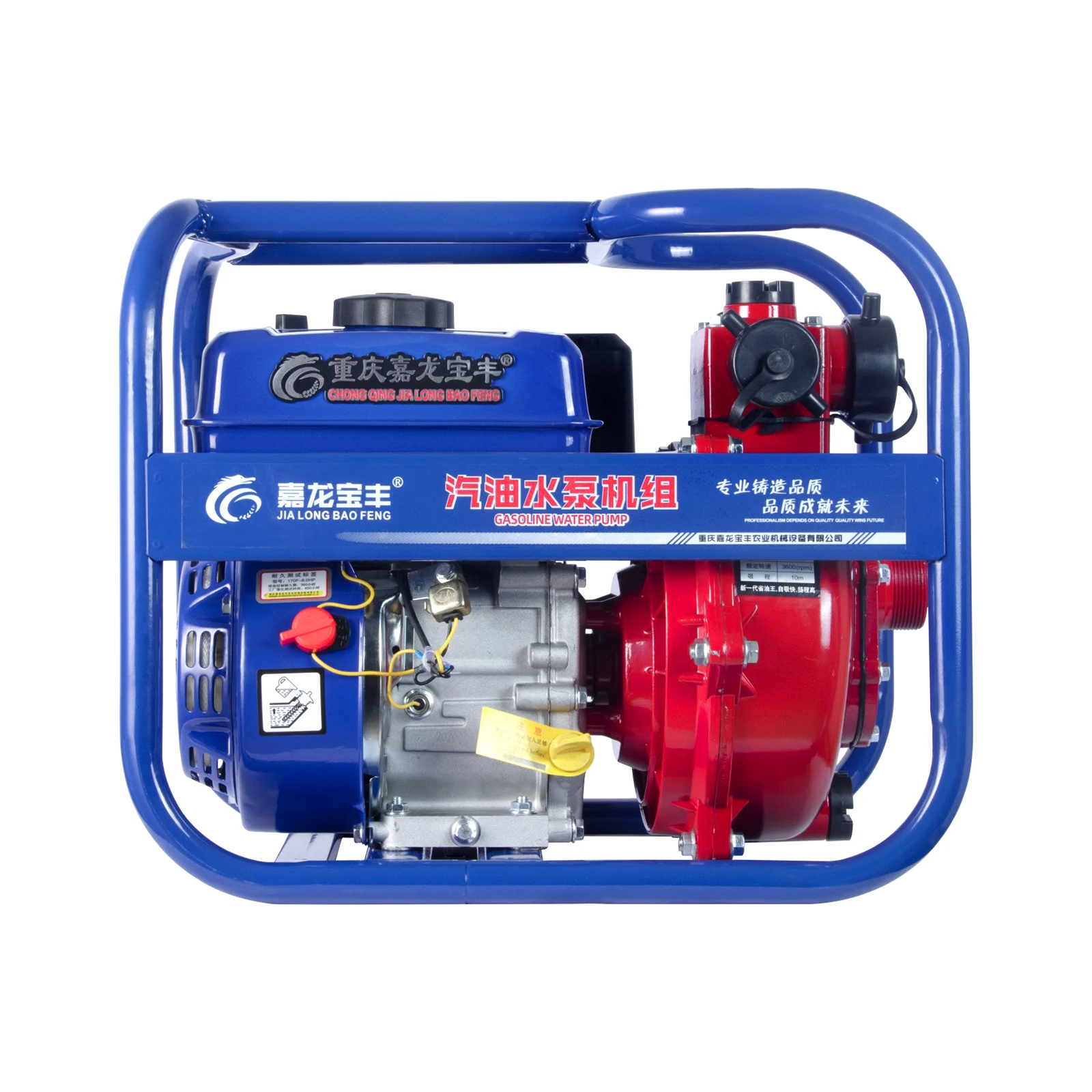 Zhejiang factory supplied portable fire fighting gasoline water pump with 168F gasoline engine spare parets