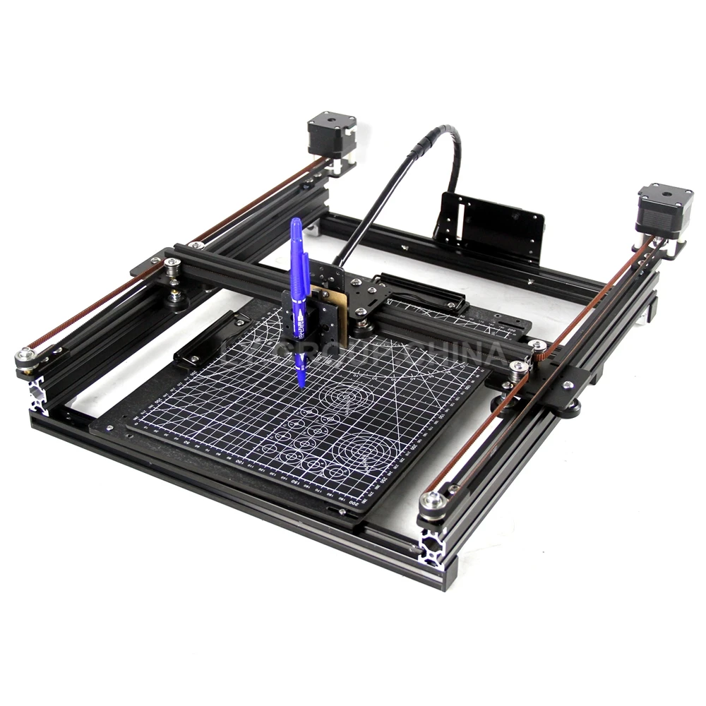 LY Frame Type Belt Pulley Pen Drawing Robot Machine Lettering XY-plotter For Sketch Writing EBB Motherboard Support Diode Laser