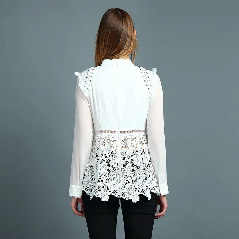New Fashion Women Clothing Sexy White Top T-shirt Sleeves Crochet Lace Crop Top