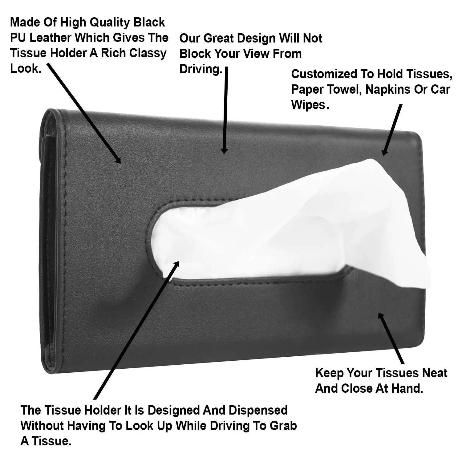 Car vehicle tissue box sunshade sunroof drawer hanging creative leather car interior accessories