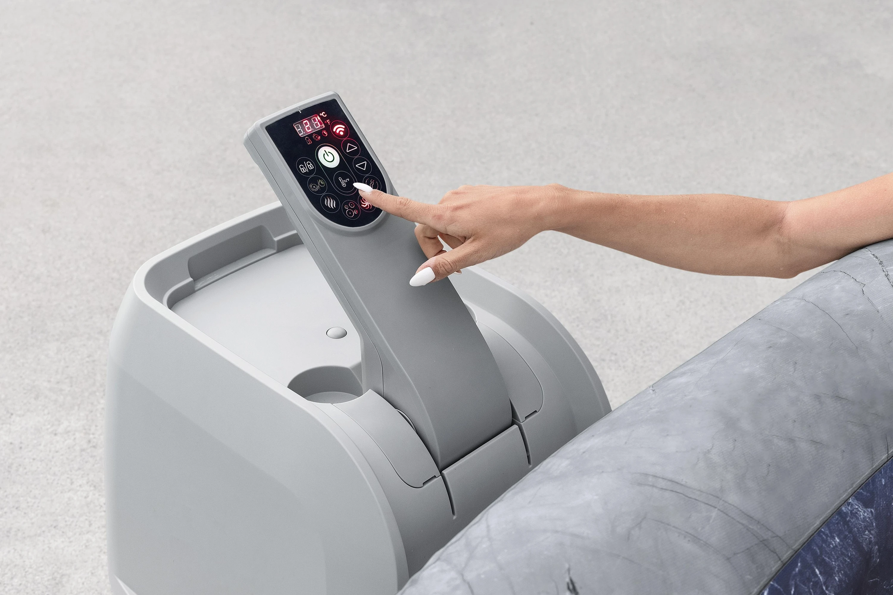 2025 NEW ARRIVAL Bestway 6001Q OUTDOOR 230x71cm 4-6 square gray marble San Francisco Energy Saving Spray Inflatable jacuzzi SPA