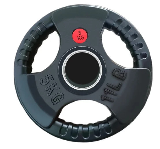 Оборудование для тренажерного зала и фитнеса с тремя захватами, Чугунная Пластина С Резиновым Покрытием, набор для тренировок по тяжелой атлетике