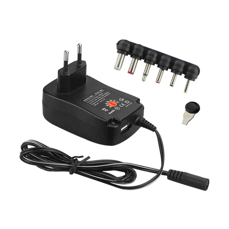 30W 3/4.5/5/6/7.5/9V/12V Volt AC/DC Adapter Power Supply Charger- 2Amps