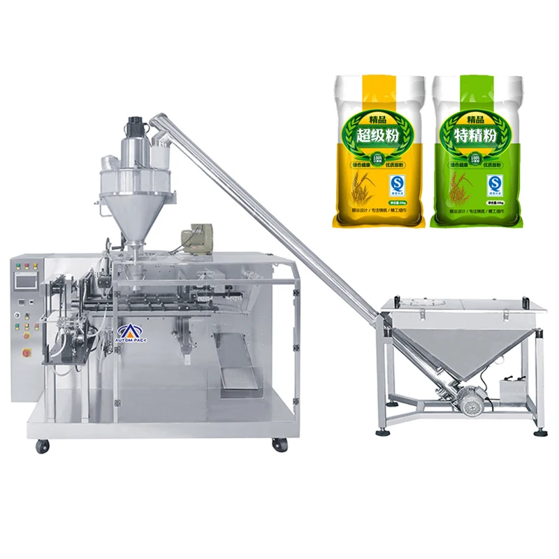 High Speed Automatic Premade Pouch Stand-Up Paper Bag Resealable Cake Wheat Corn Food Flour Powder Filling Packaging Machine