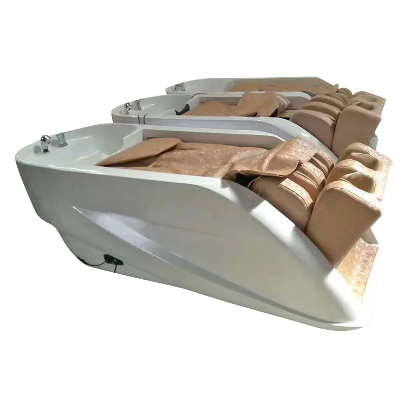 Fiber Glass Shampoo Bed Hair Salon Shampoo washing Chair With human touch Massage