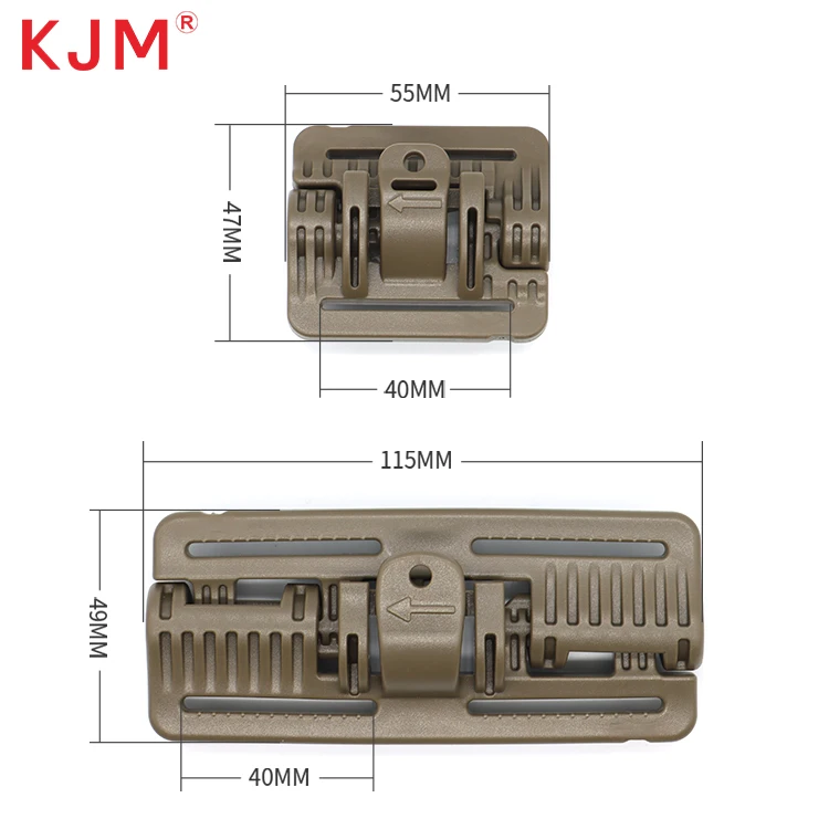 Tactical Accessories Manufacturer Black Molle Clip Tactical Quick Release Buckle Pom Plastic Buckles for Tactical Vest