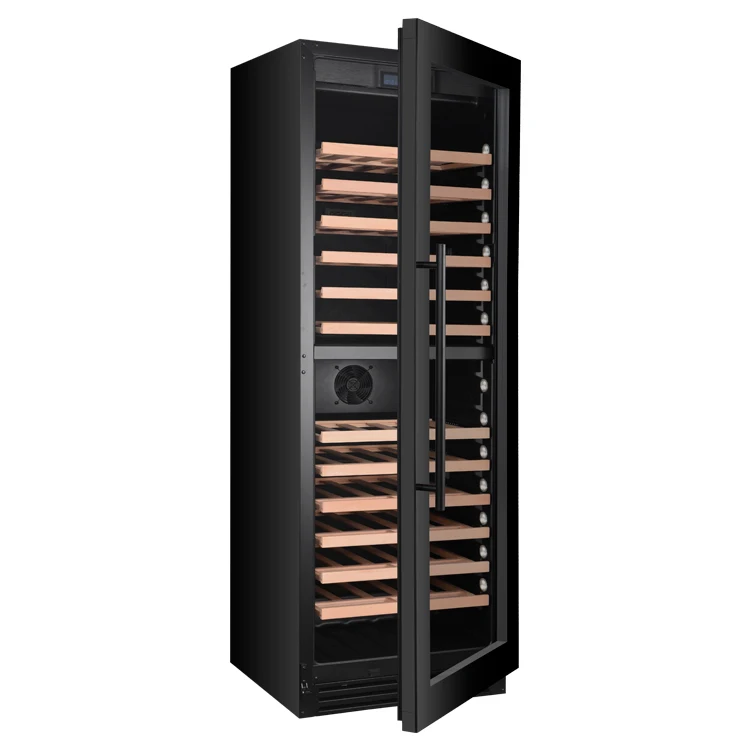 VI122DT 316L Dual Zone Compressor Wine Refrigerator Vino Champagne 110 Bottles Tall Commercial Wine Cellar For Red Wine
