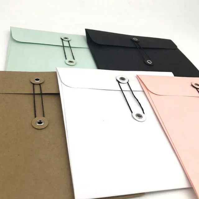 Button Envelope Color Envelope With String For School And Office