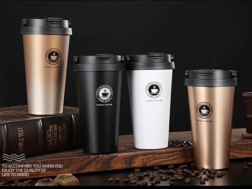 500ml Wholesale Vacuum Insulated Stainless Steel Thermal Mug classic with handle for coffee