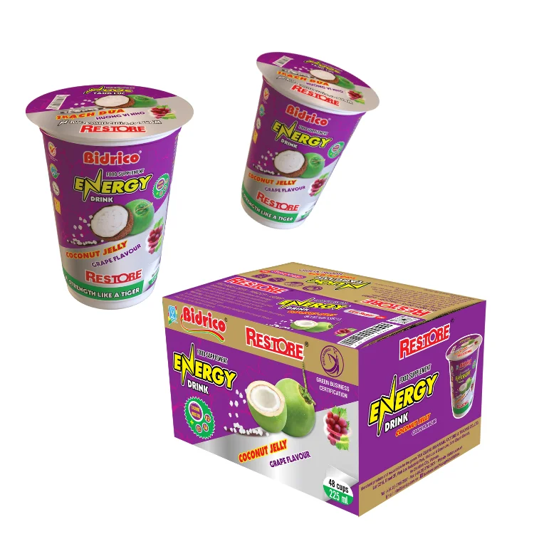 Bidrico Custom Logo Carbonated Energy Drink Water-Based with Sugar Additives Vietnam Manufacturer Box Packaging Halal Certified