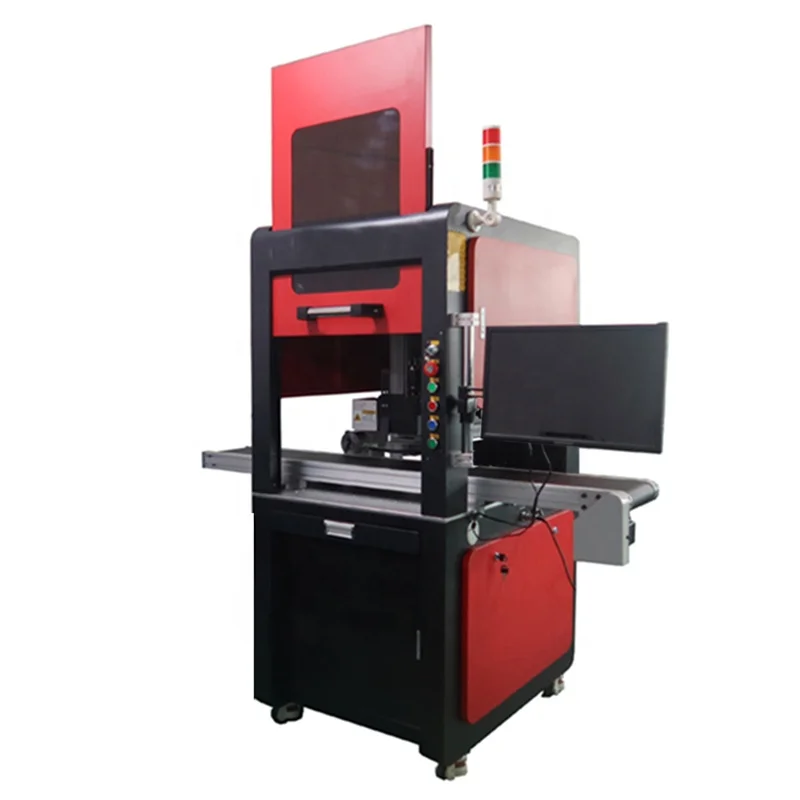 Raycus Max JPT Fiber Laser Marking Machine Machine with CCD automatic visual and positioning system with computer