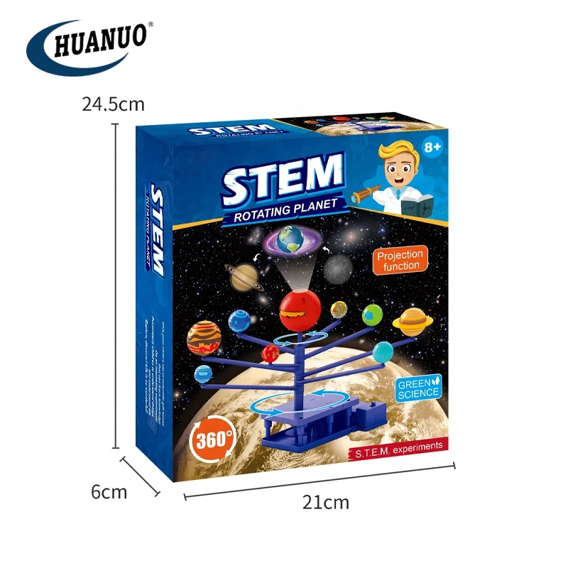 Assembly educational rotating power planet toys set kids diy learning stem toys science