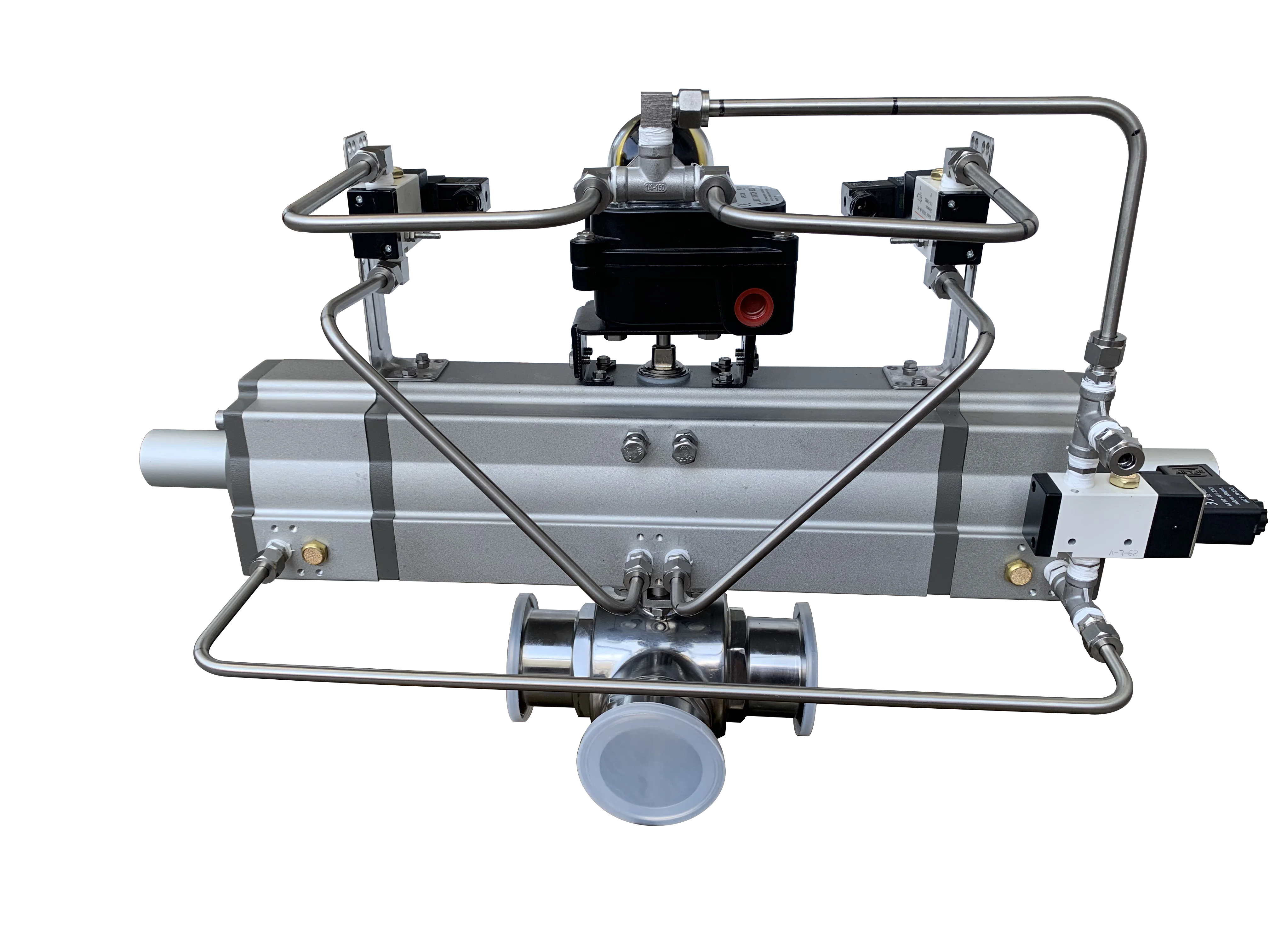 Explosive models with drive wuxi pneumatic sanitary tri-clamp ball valve