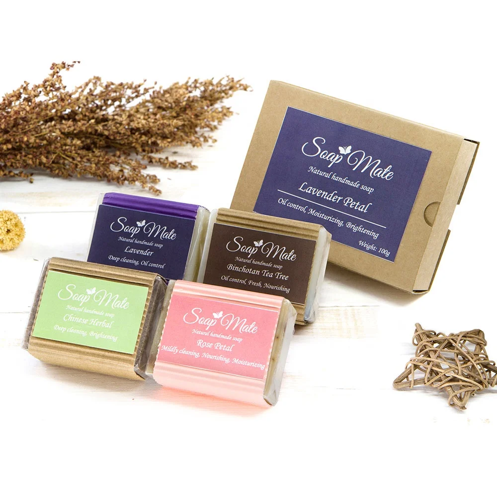 Hot Selling Soap Manufacturers Private Label 100% Vegan Organic Extract Whitening Herbal Soap 100G Handcrafted Soap Base