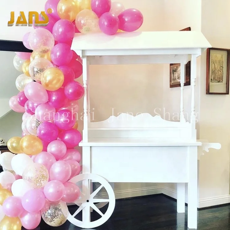 factory customized wooden candy cart display wood food carts kiosk for sale with wheels