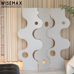 EV FURNITURE Nordic indoor decor Openwork curve shape screen Folding acrylic partition for home