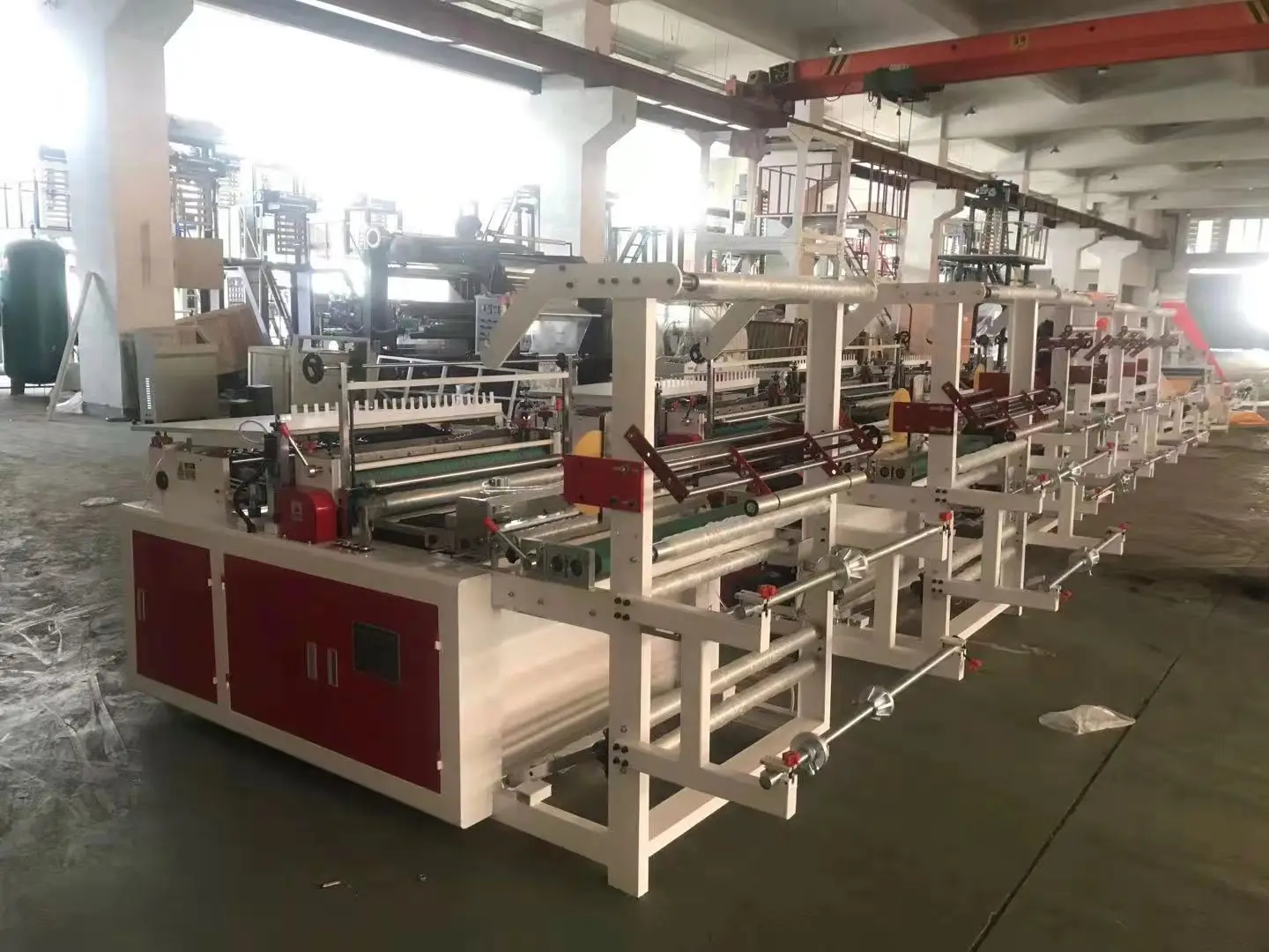 Thermal cutting side sealing plastic bread bopp bag making machine