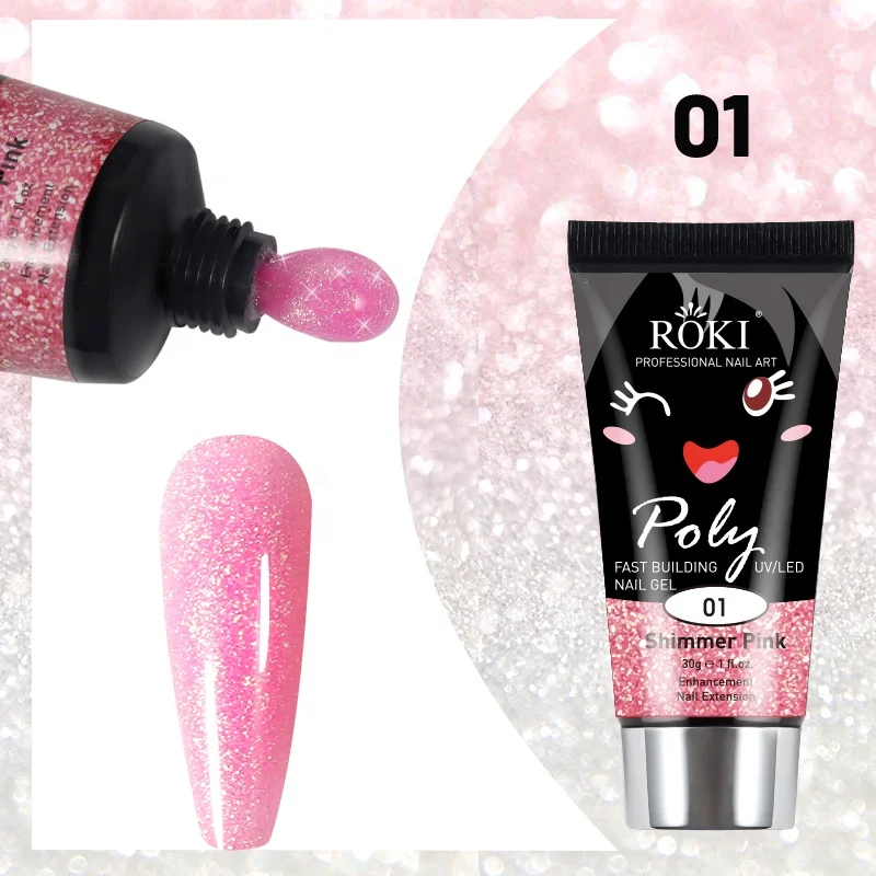 Extension Nail Gel Clear White Pink UV LED Extension Gel Nail Tips Enhancement Slip Solution Quick Extension Gel