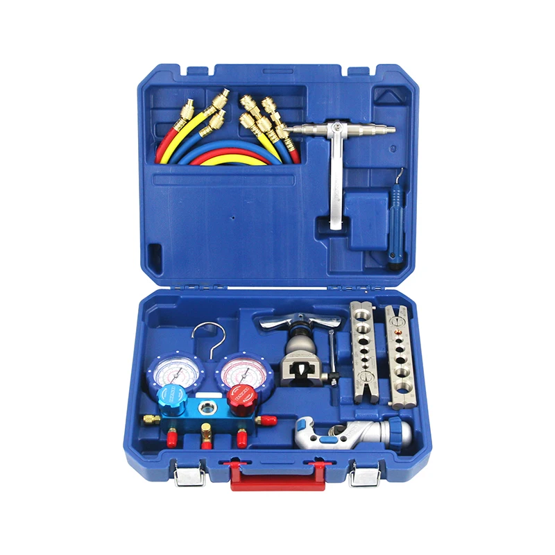 Air Conditioning Parts Repair Kit Flaring Tool Portable Repair Box Set for HVAC System