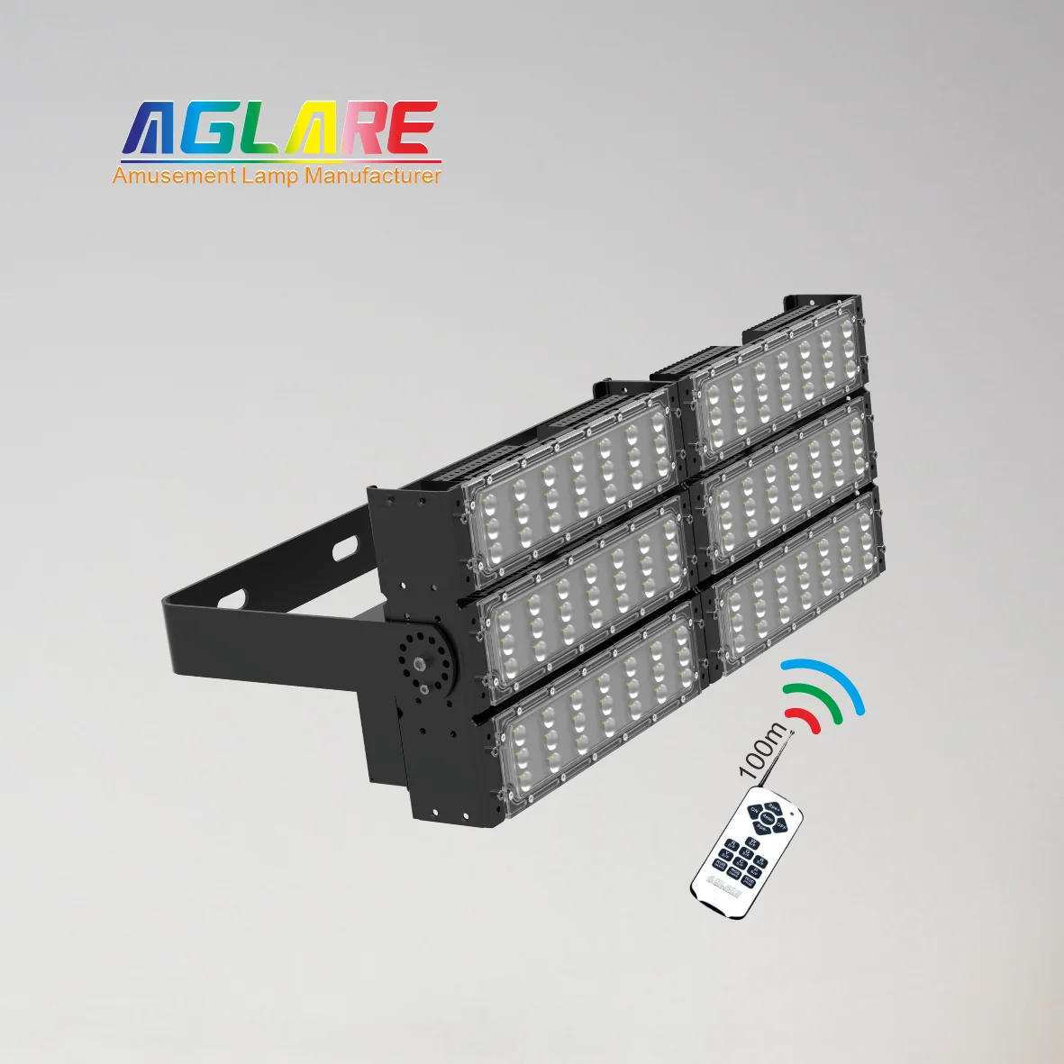 High Quality Remote Control 50W 100W 150W 200W 250W 300W 400W 500W IP65 Waterproof Outdoor Floodlight RGB LED Flood Light