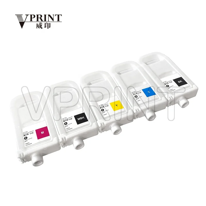Compatible PFI-710 MBK BK C M Y Ink Cartridge with Chip for Canon TX 2000 2100 3000 3100 4000 4100 Printer Parts