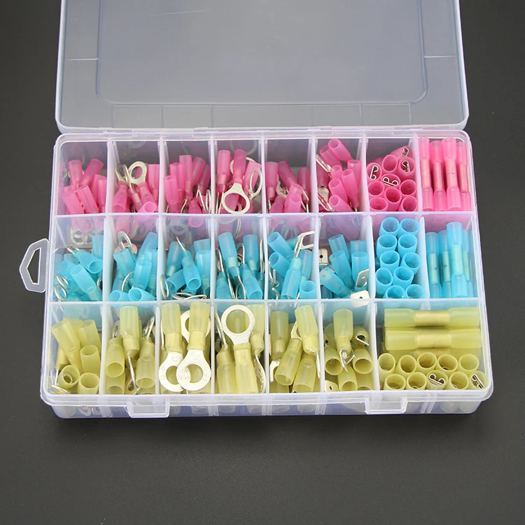 Seilsoul Terminal Ring Plug Male and Female Electrical Heat Shrink Butt Connector Kit