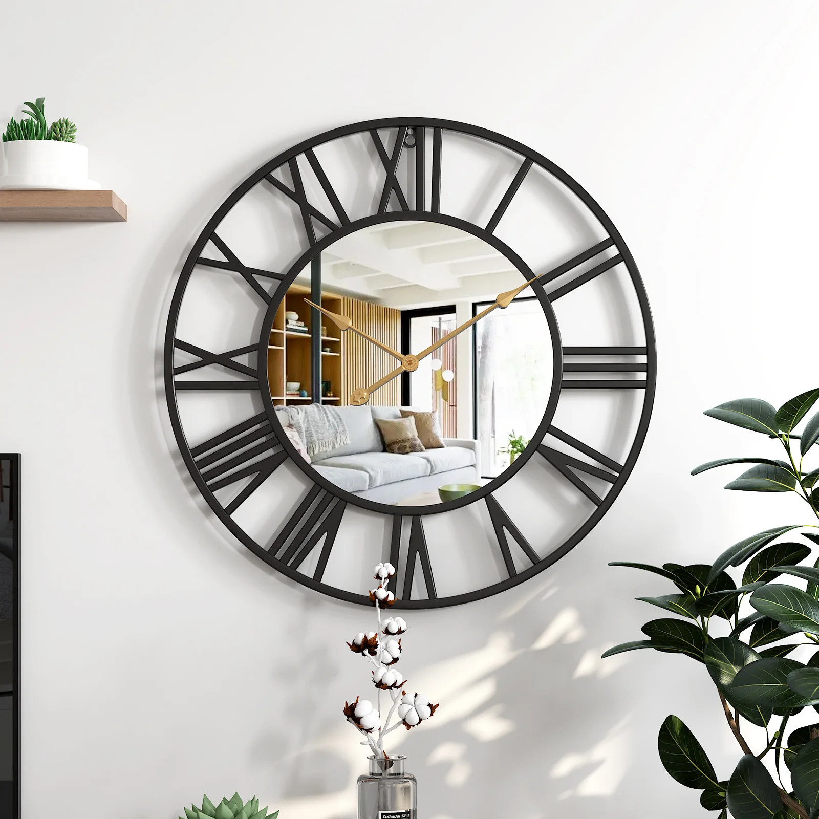 Stylish&Modern Wall Decor Large Wall Clock Metal