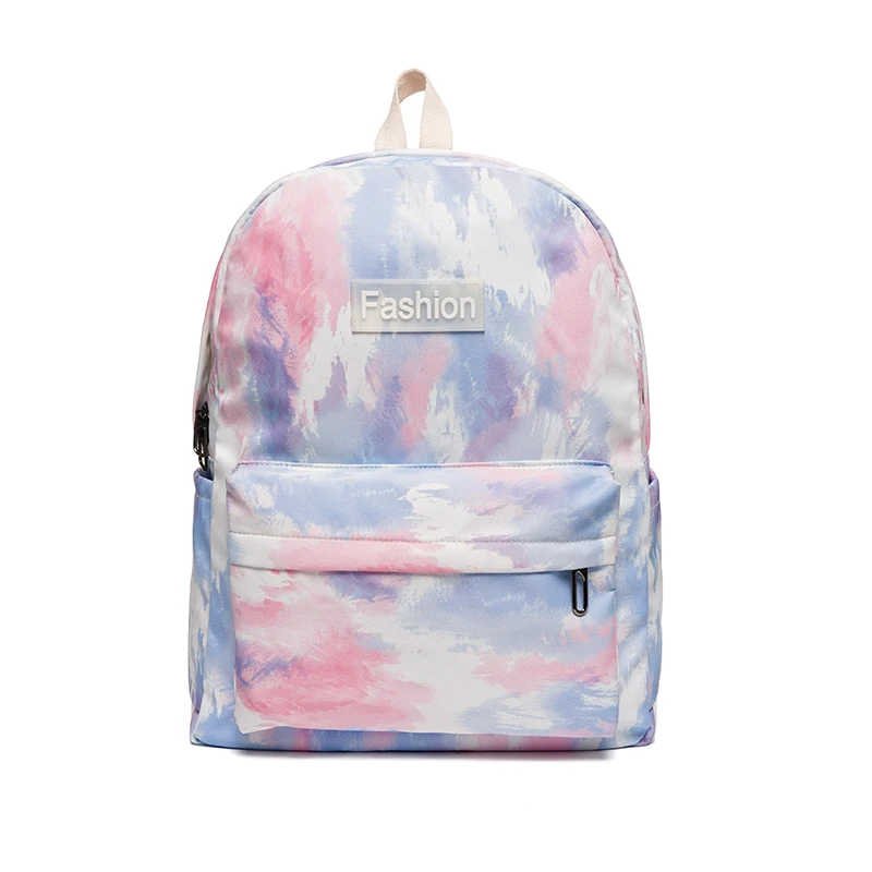 Модный розовый большой женский рюкзак градиентного цвета, многофункциональные школьные рюкзаки для колледжа, водонепроницаемый нейлоновый рюкзак, сумки