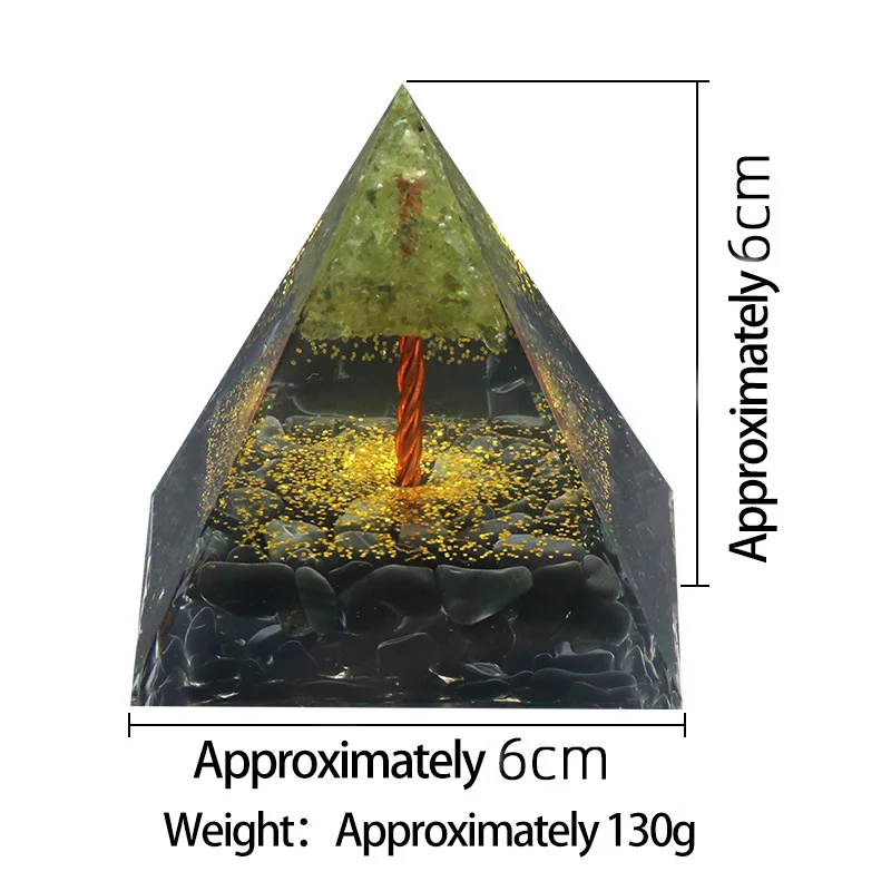 Custom Polished Amethyst Crystal Resin Pyramid Folk Crafts Gemstone for Feng Shui Spiritual Gift Fashionable Resin Pyramid