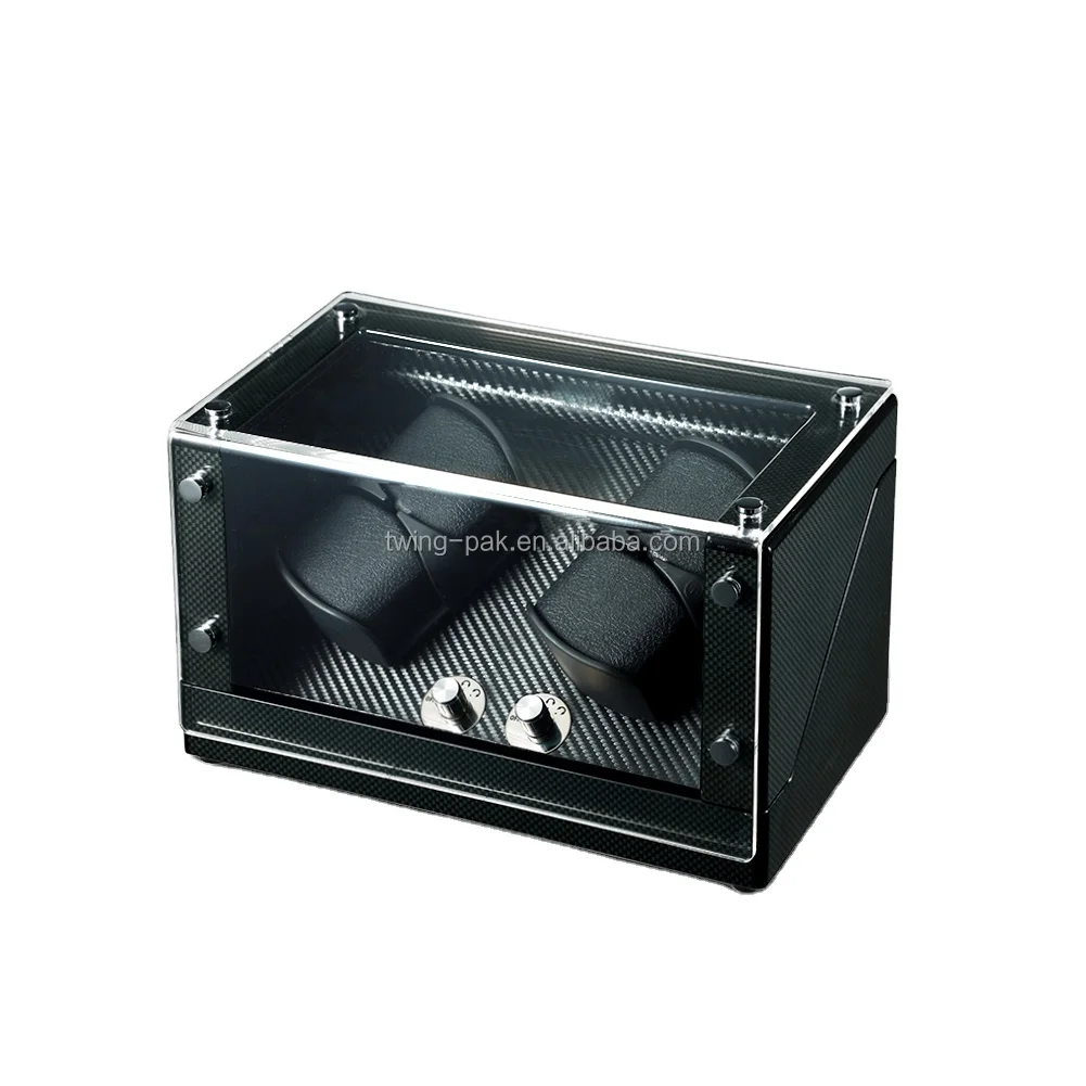 2024 New Design Auto Watch Winder Japanese motor Case Wooden Box for four watches