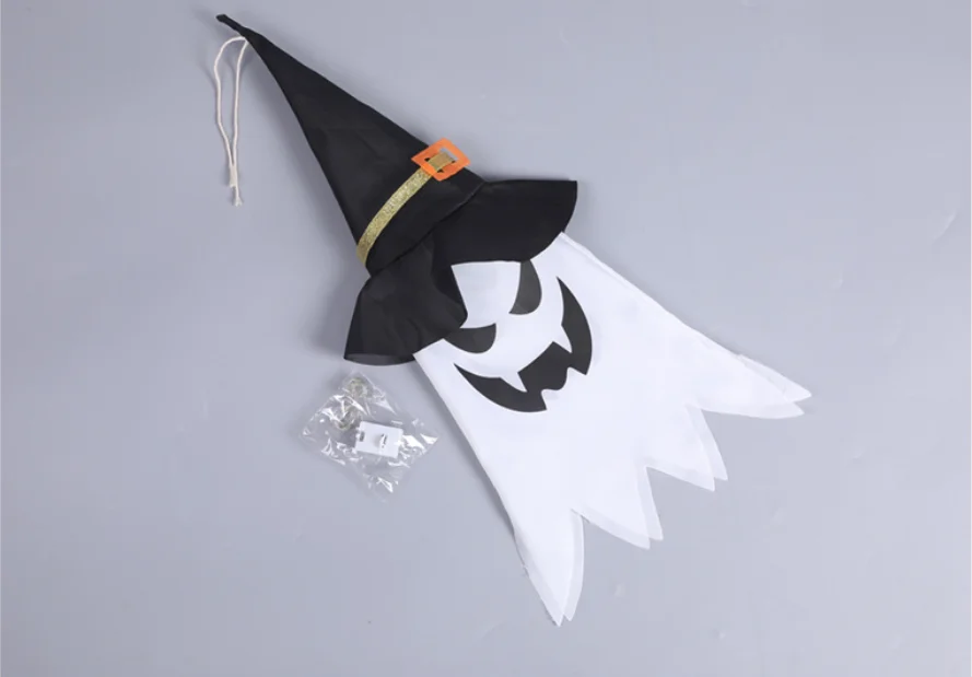 Halloween Ghost Led Light Hanging Party Dress Up Glowing Witch Hat Lamp Horror Props Home Bar Decoration Halloween String Light