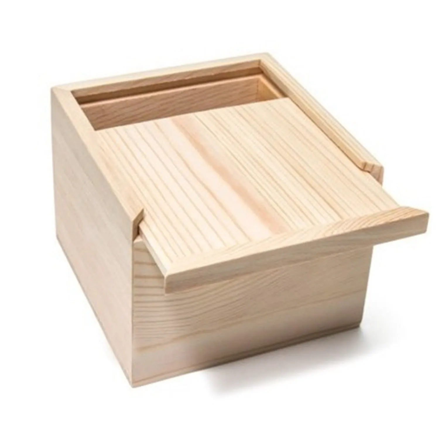 Eco Friendly Natural Color Unfinished Pine Wood Slide Lid Drawer Box