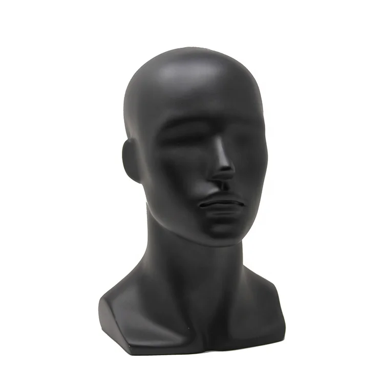 LT-36 европейский стиль абстрактный Стеклопластик мужской черный манекен головы для головных уборов и очков