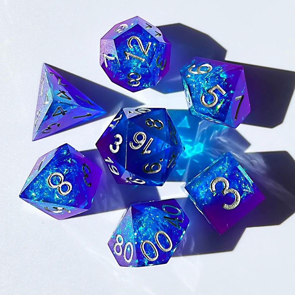 Custom Dnd Compas Dice  Rpg D20 Polyhedral Math Board Game Sharp-edged Resin Dice