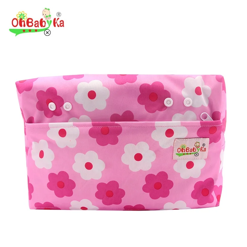 Ohbabyka PUL waterproof nappy wet bag pocket mommy bag washable reusable cloth diaper bag for baby