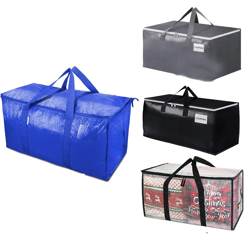 Heavy Duty Extra Large Moving Bag with Zippers, Moving Supplies Moving Boxes Foldable Storage Bins Storage Tote for Space Saving