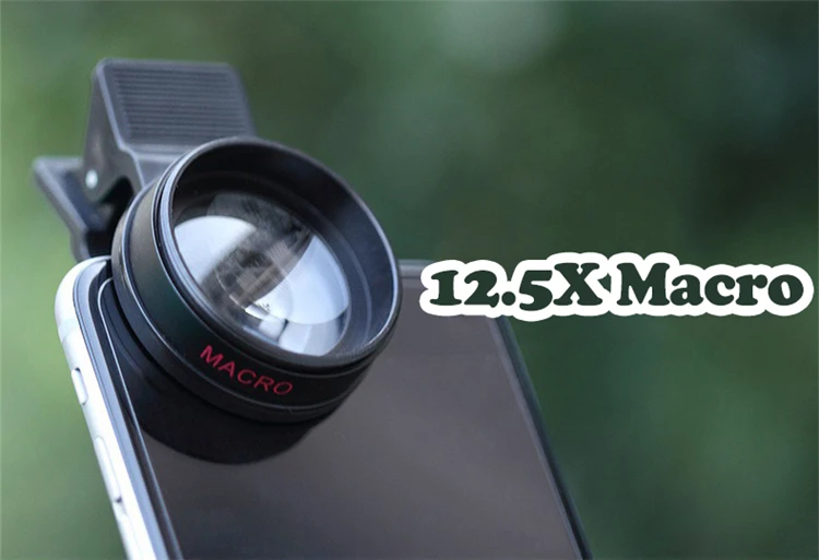 High Resolution Universal Clip Smartphone Camera Lenses Closeup 0.45x Wide Angle Mobile Phone Macro Lens