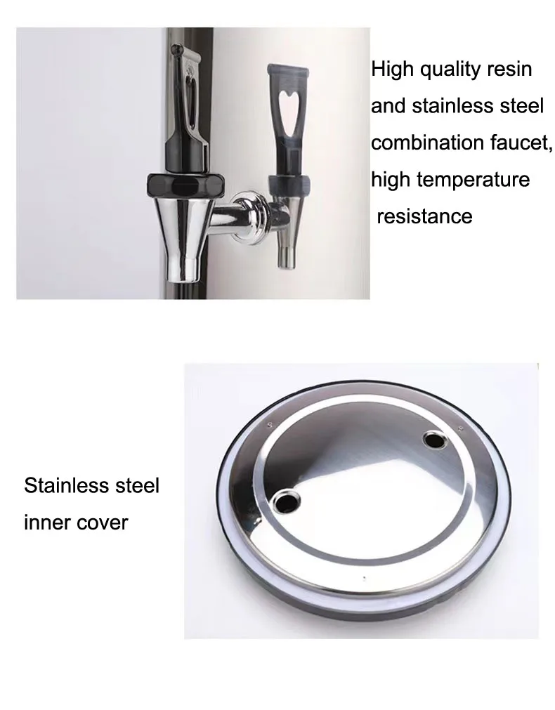 Stainless Steel Commercial Water Boiler Electric Hot Water Boiler Milk Tea Coffee Drinking Bucket Dispenser