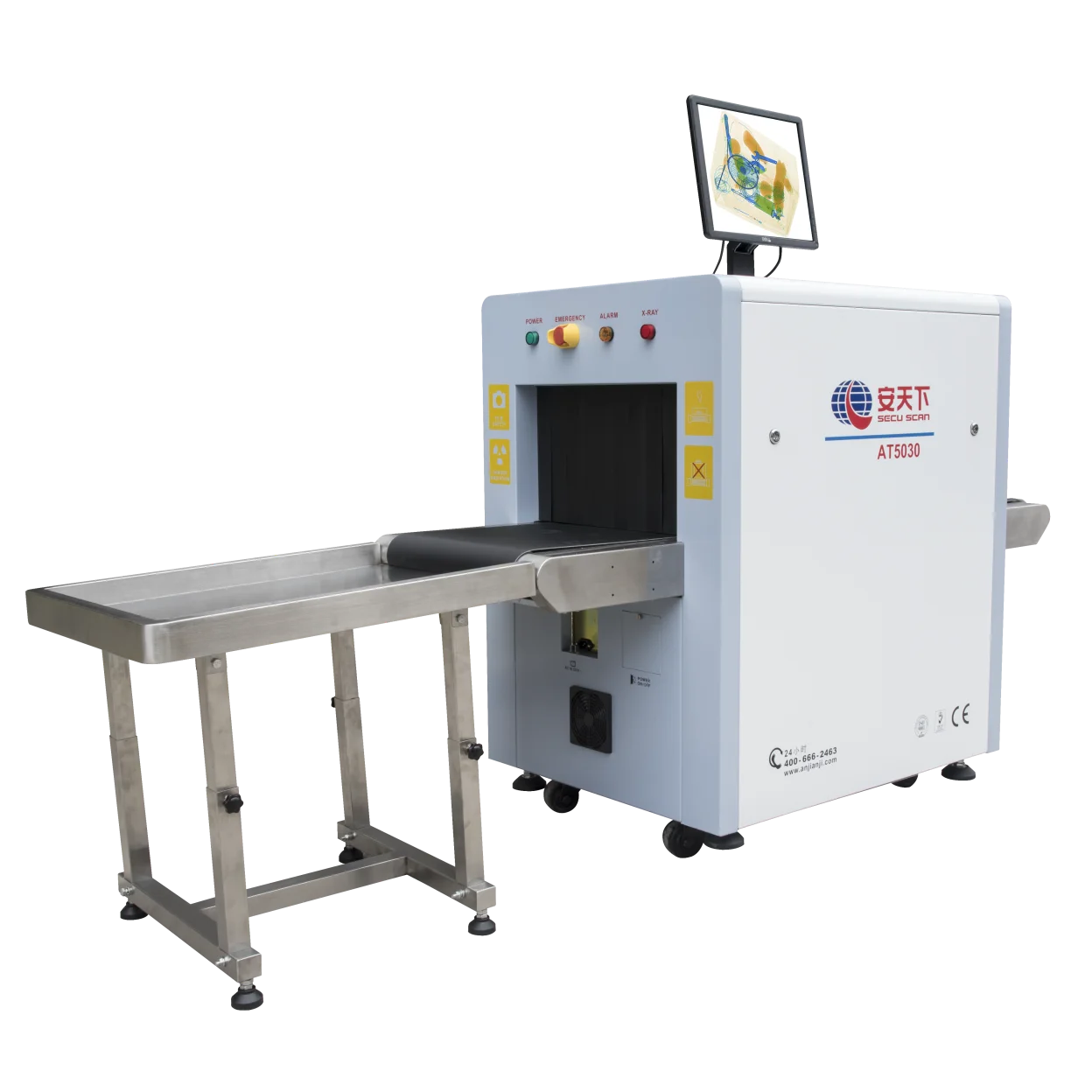 SECU SCAN x-ray baggage scanner hand bag security check inspection system 34mm steel penetration 40 AWG wire resolution