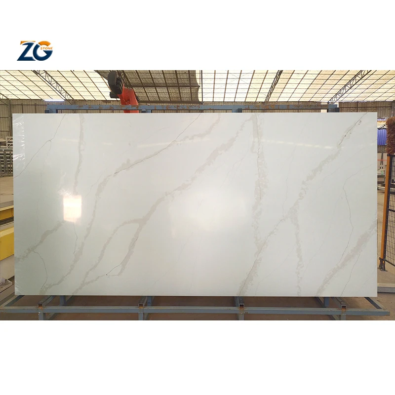 ZGSTONE OEM/ODM Luxury Quartz Stone Vanity Counter Top Marble Tile Artificial Quartz Stone Slabs Polished Surface Table Top