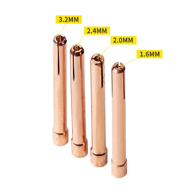 TIG Welding Collect Tips  Argon Arc Welding Copper TIG Collect WP/QQ Series Tungsten Collect TIG Torch Consumables Accessories