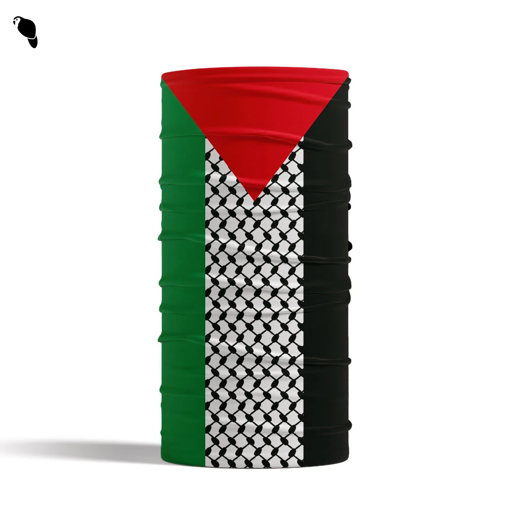 Custom 25*50Cm Palestinian Flag Lebanon Head Band Neck Gaiter Palestine Face Scarf Mask Keffiyeh Israel Tube Bandanas