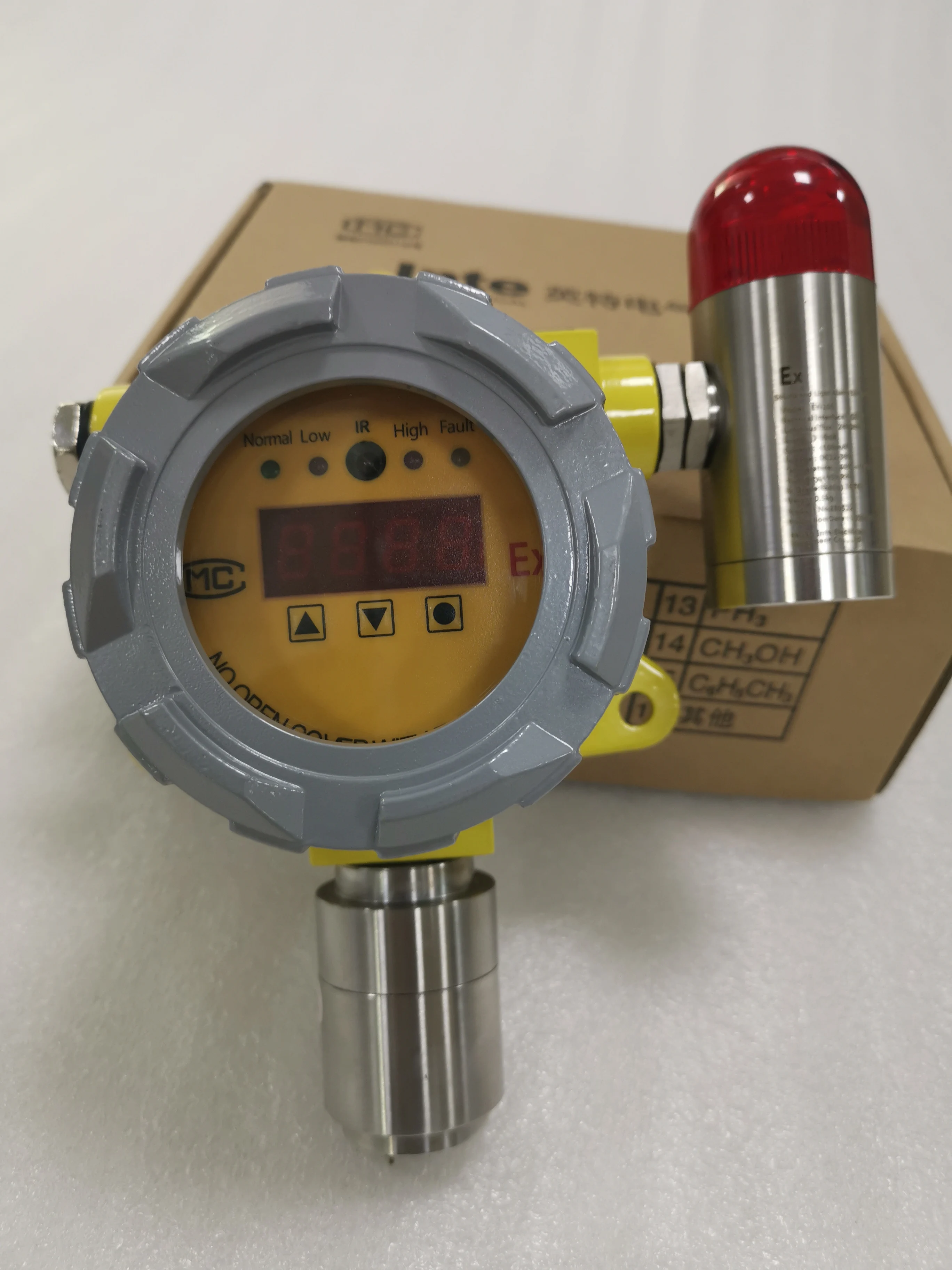 Industrial fixed online HF gas leak detector hydrogen fluorid Sensor with 4-20mA output