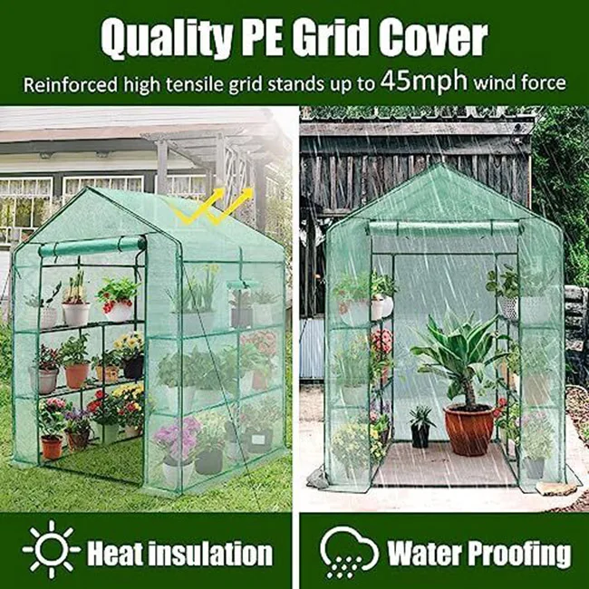 Indoor Backyard Outside Walk-in Green House Durable Green House Kit Small Green House for Home